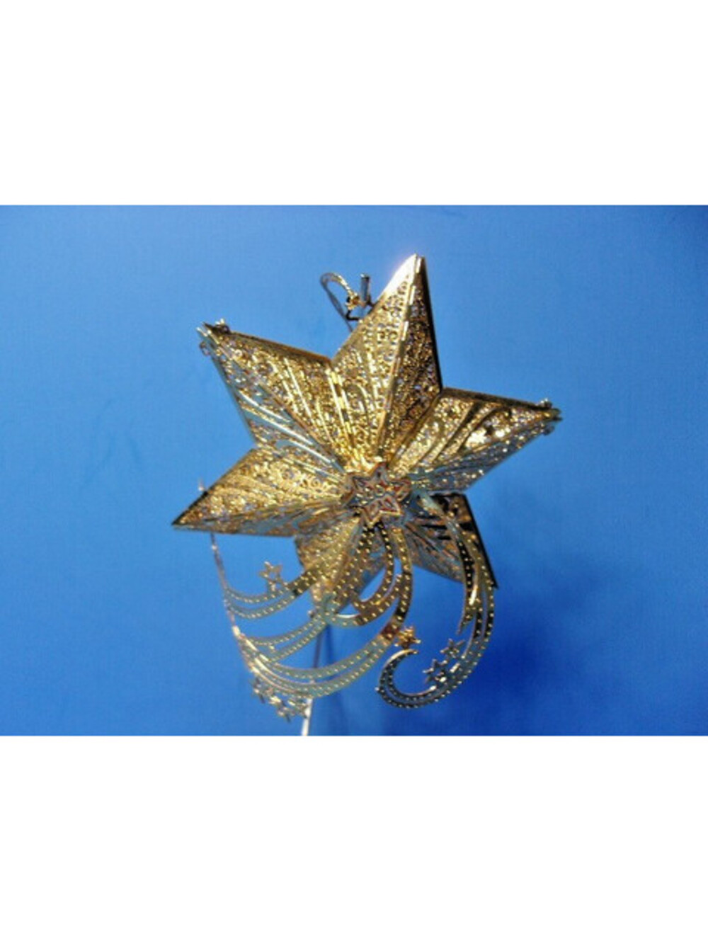 Danbury Mint 23kt Gold Plated Christmas Ornament 2004 Shooting Star 3D 3"